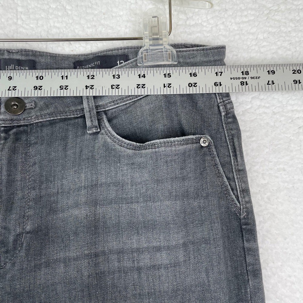 J. Jill Denim Authentic Fit Slim Ankle Grey Jeans Womens Size 12 Stretch - Picture 7 of 12